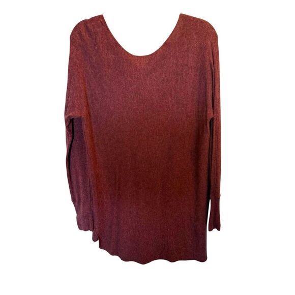Susina high low plum purple tunic sweater size large - Picture 2 of 4